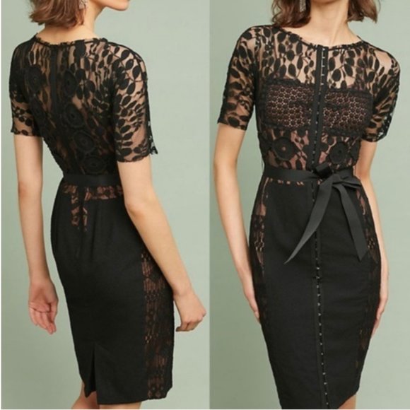 Anthropologies Top Rated and Sold Out Byron Lars Sheath Dress Black XS, S - Picture 1 of 16